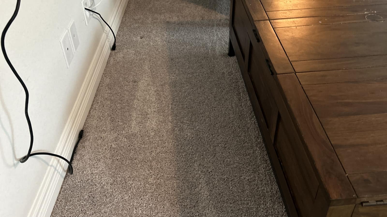 Freshly vacuumed carpet after a cleaning by YGB Cleaning Services